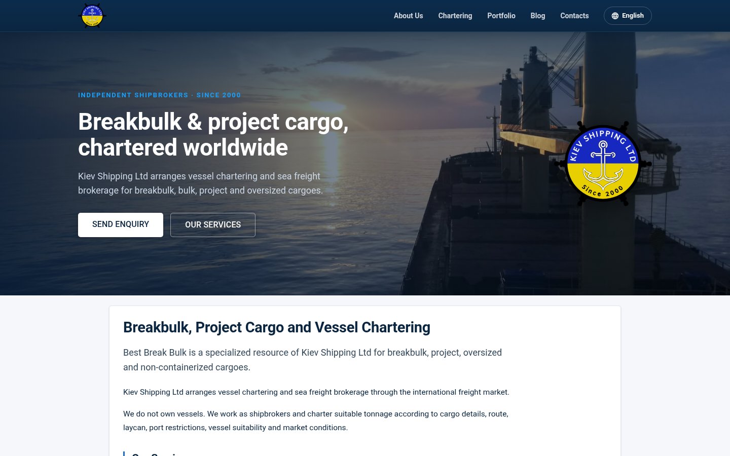 bestbreakbulk.com — the breakbulk brand domain with its reference library